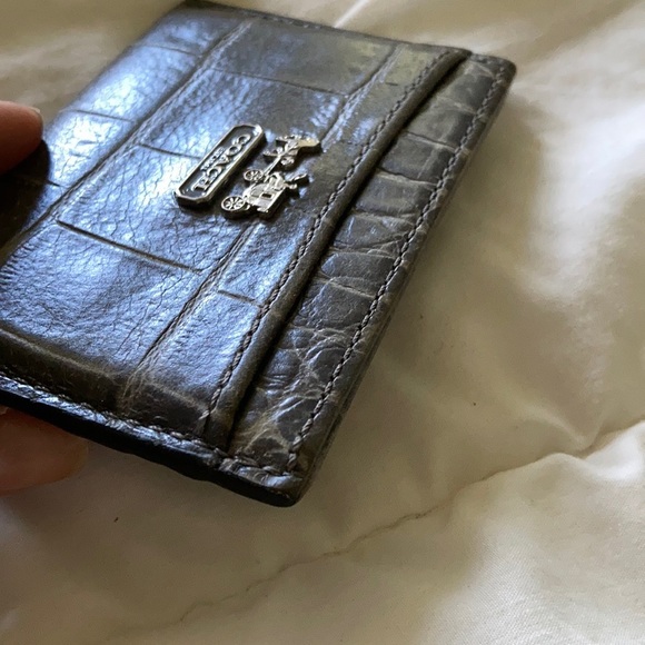 COACH Crocodile Card Holder - Picture 5 of 5